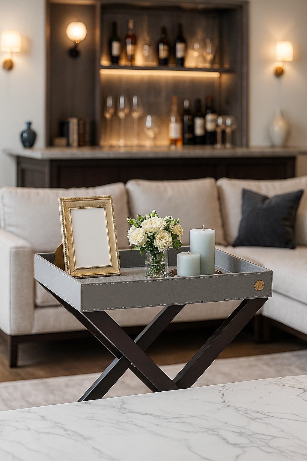 Kensington Grey Butler Tray Table