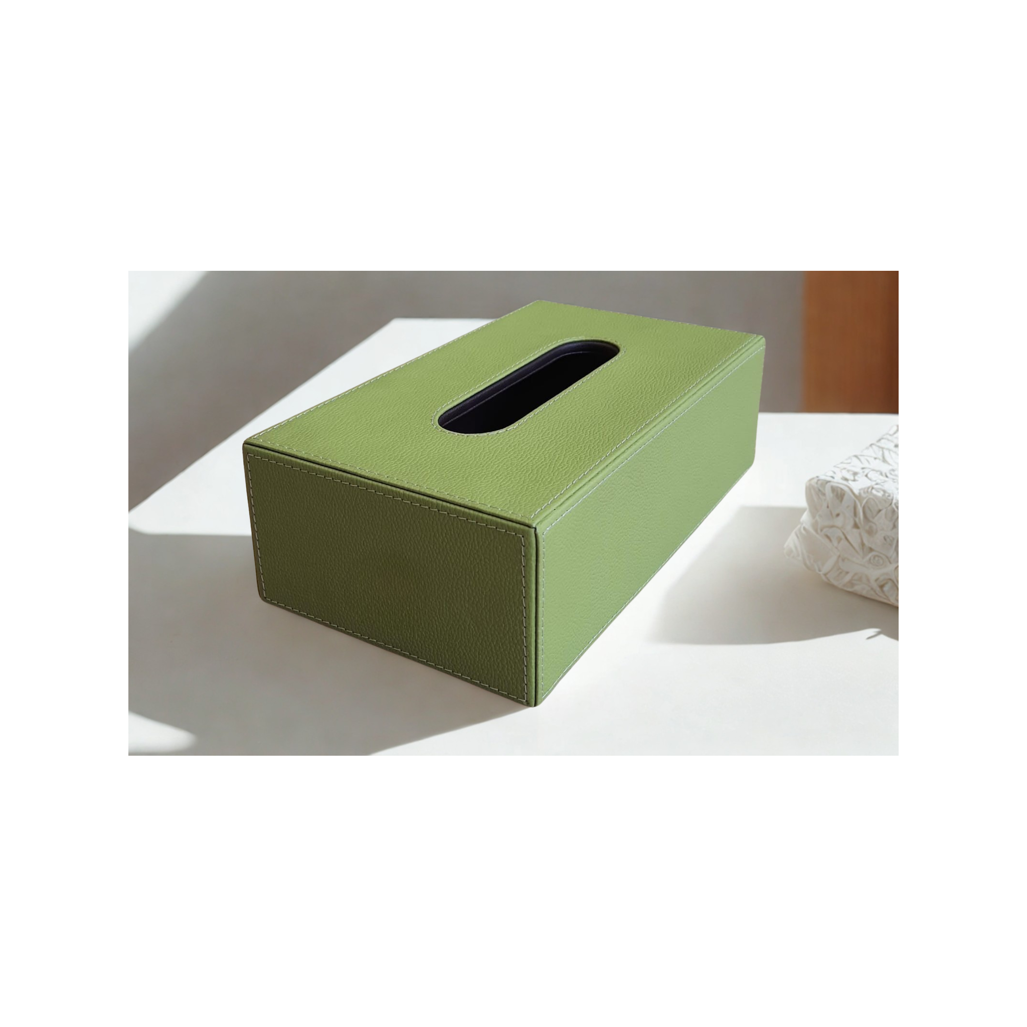 Balmoral Tissue Box — Light Green