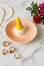 Whimsical Cone Trinket Dish – Pink