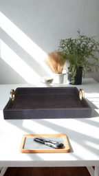 Windsor Croc Leather Serving Tray - Medium