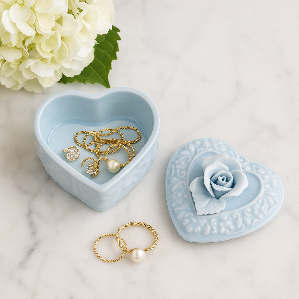 The Bluebell Rose Trinket Box