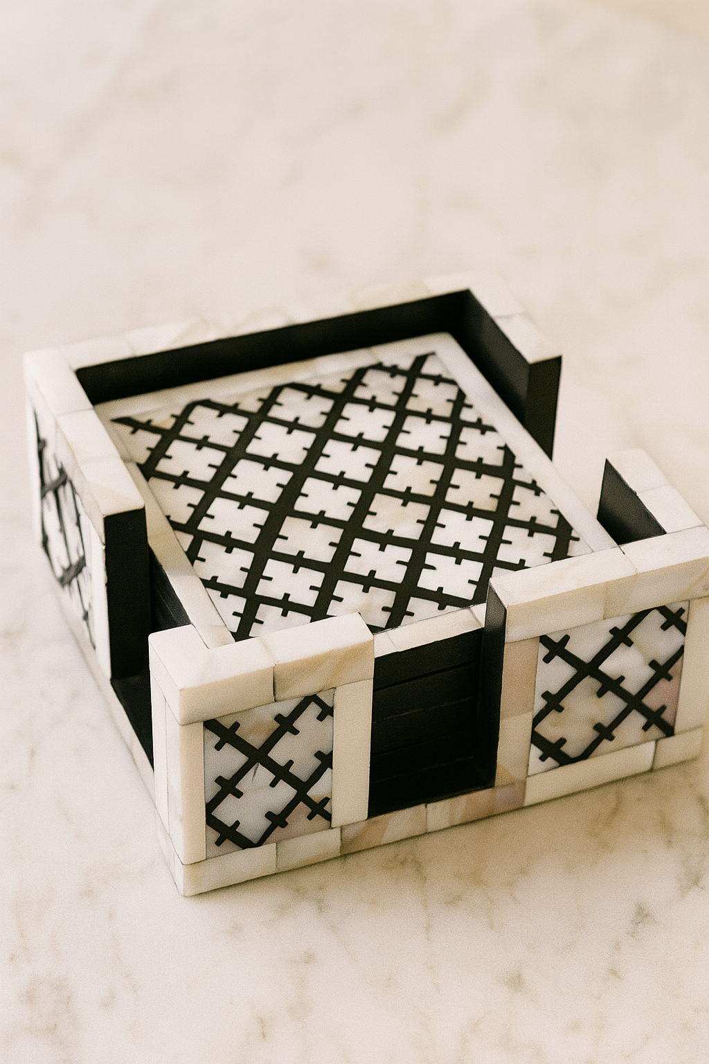 The Lancaster Lattice Coaster Set