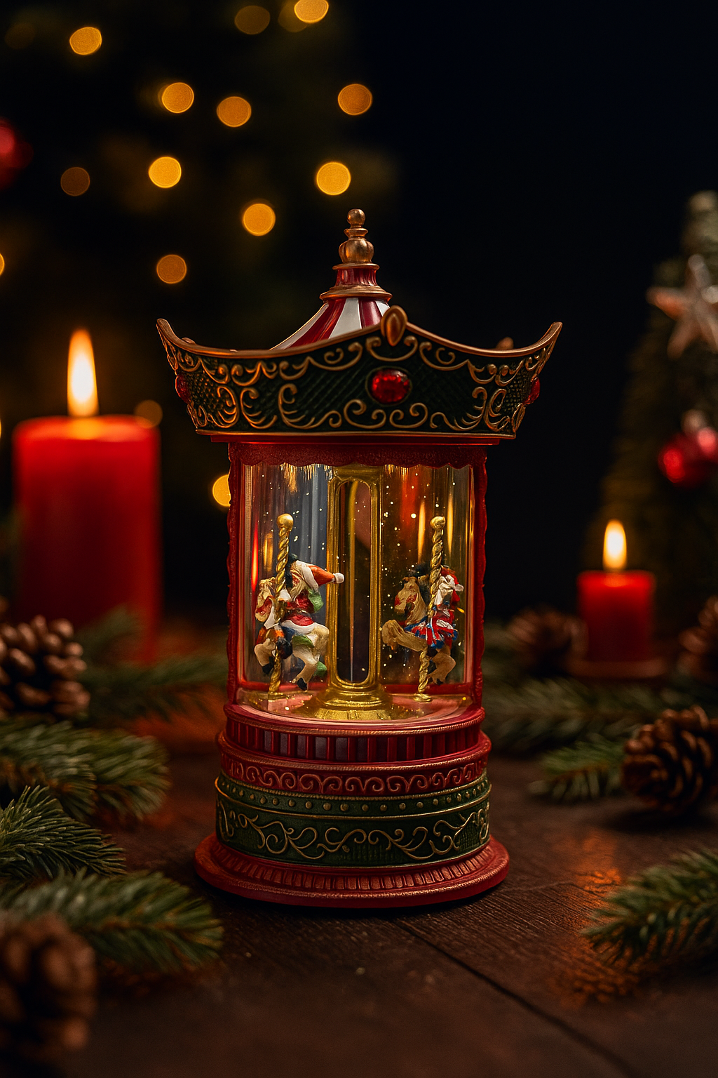 Santa’s Village Glitter Globe