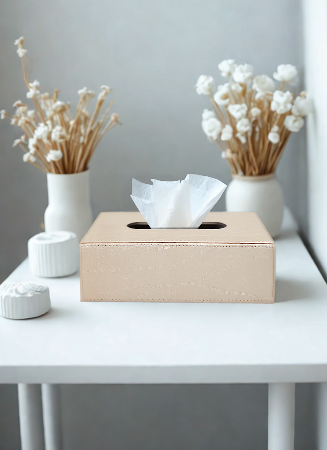 Balmoral Tissue Box — cream