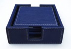 Ashford Leather Coasters – Navy Blue (Set of 6)