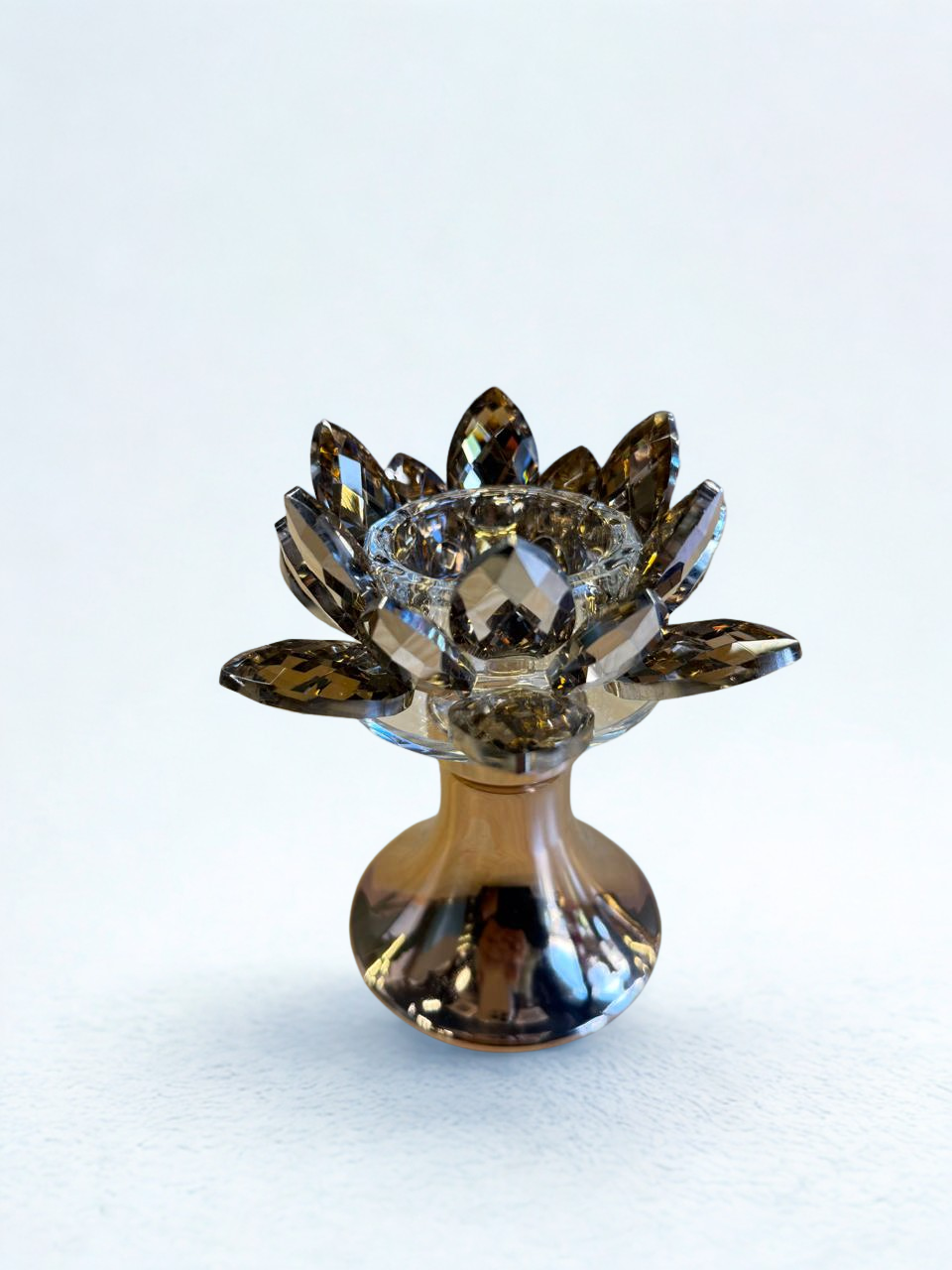 Golden Lotus Glow Candle Stand – Small