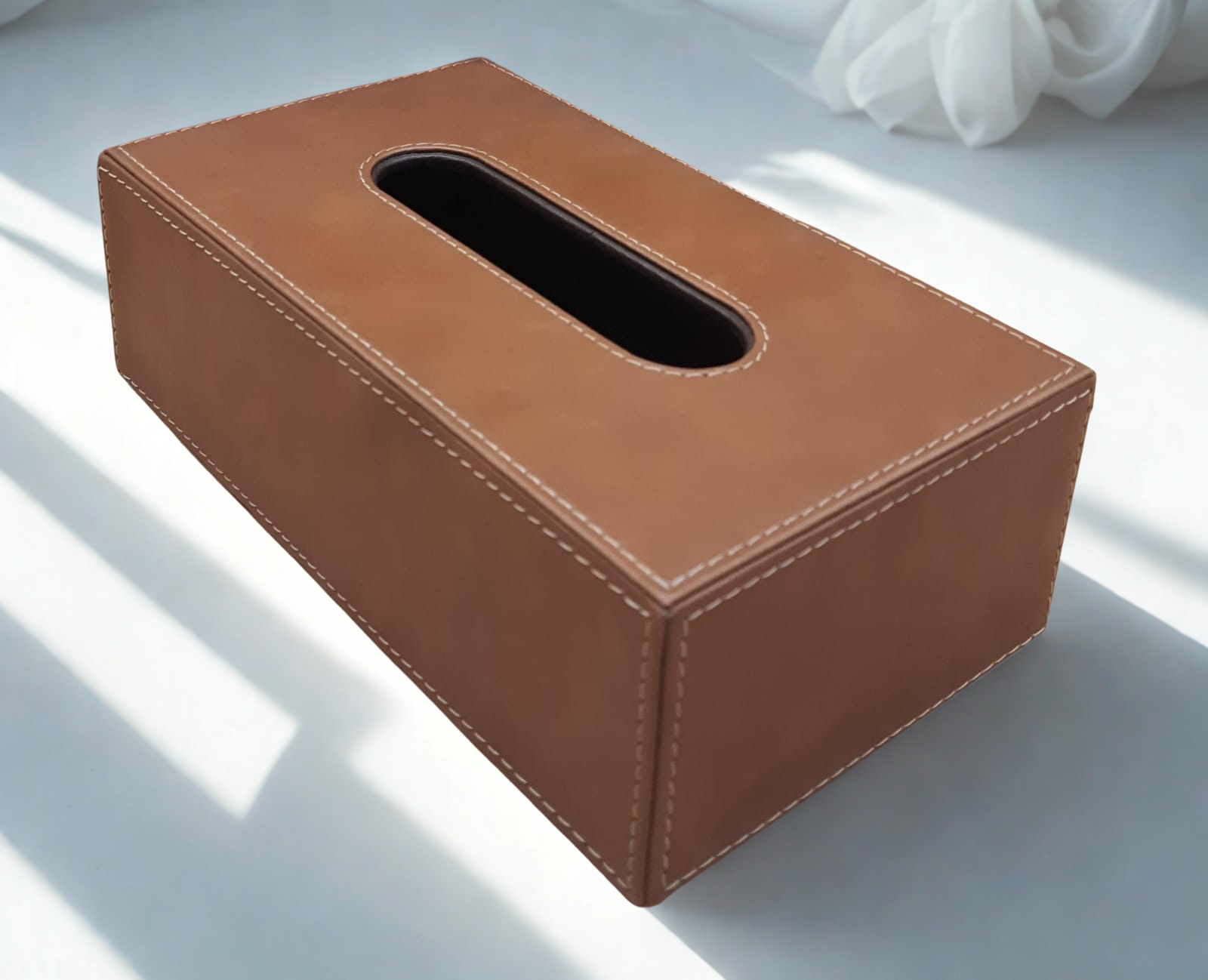 Balmoral Tissue Box - Tan
