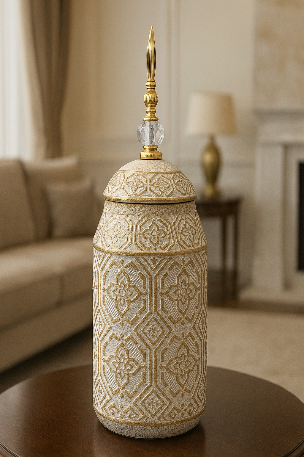 Golden Mirage Temple Jar – Large