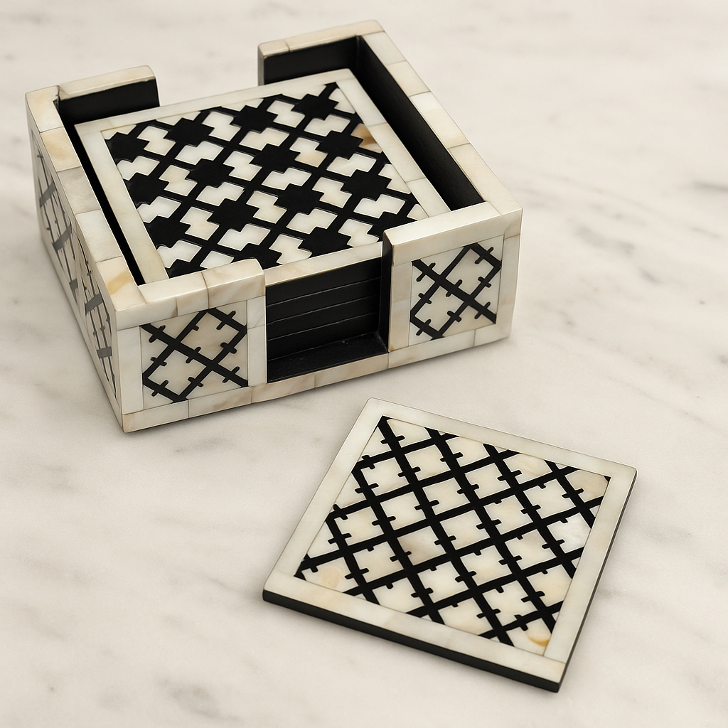 The Lancaster Lattice Coaster Set