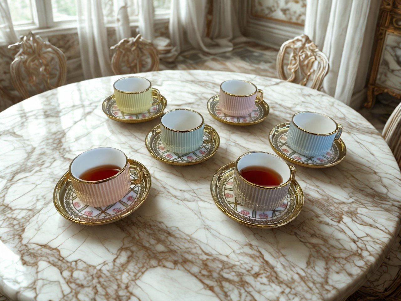 Pastel Bloom Floral Cup Set