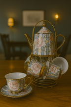 Palace Bloom Tea Set - Blue