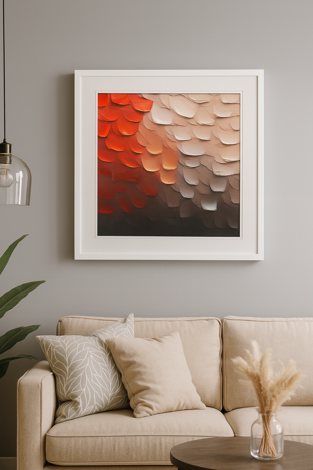 The Ember Bloom Canvas Painting
