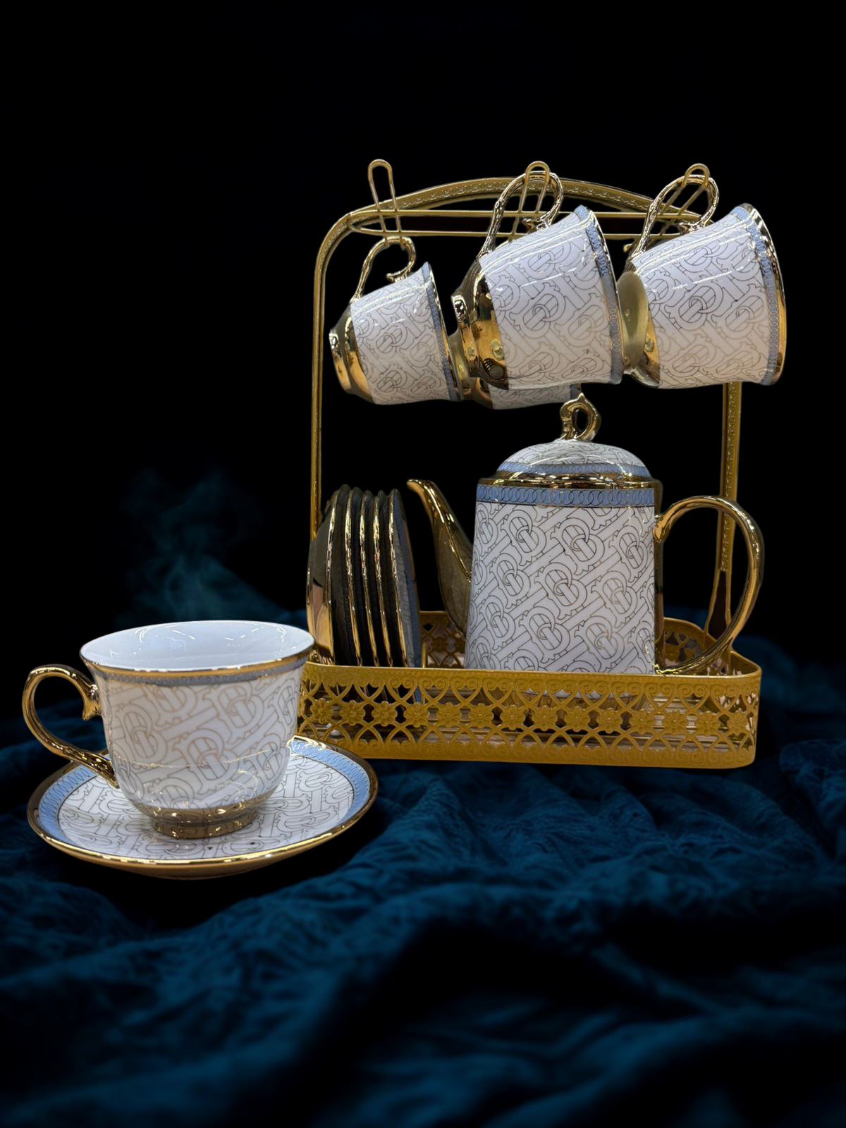 Royal Regalia Tea Set - White