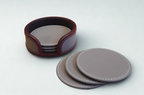 Oxford Leather Coasters – Set of 6