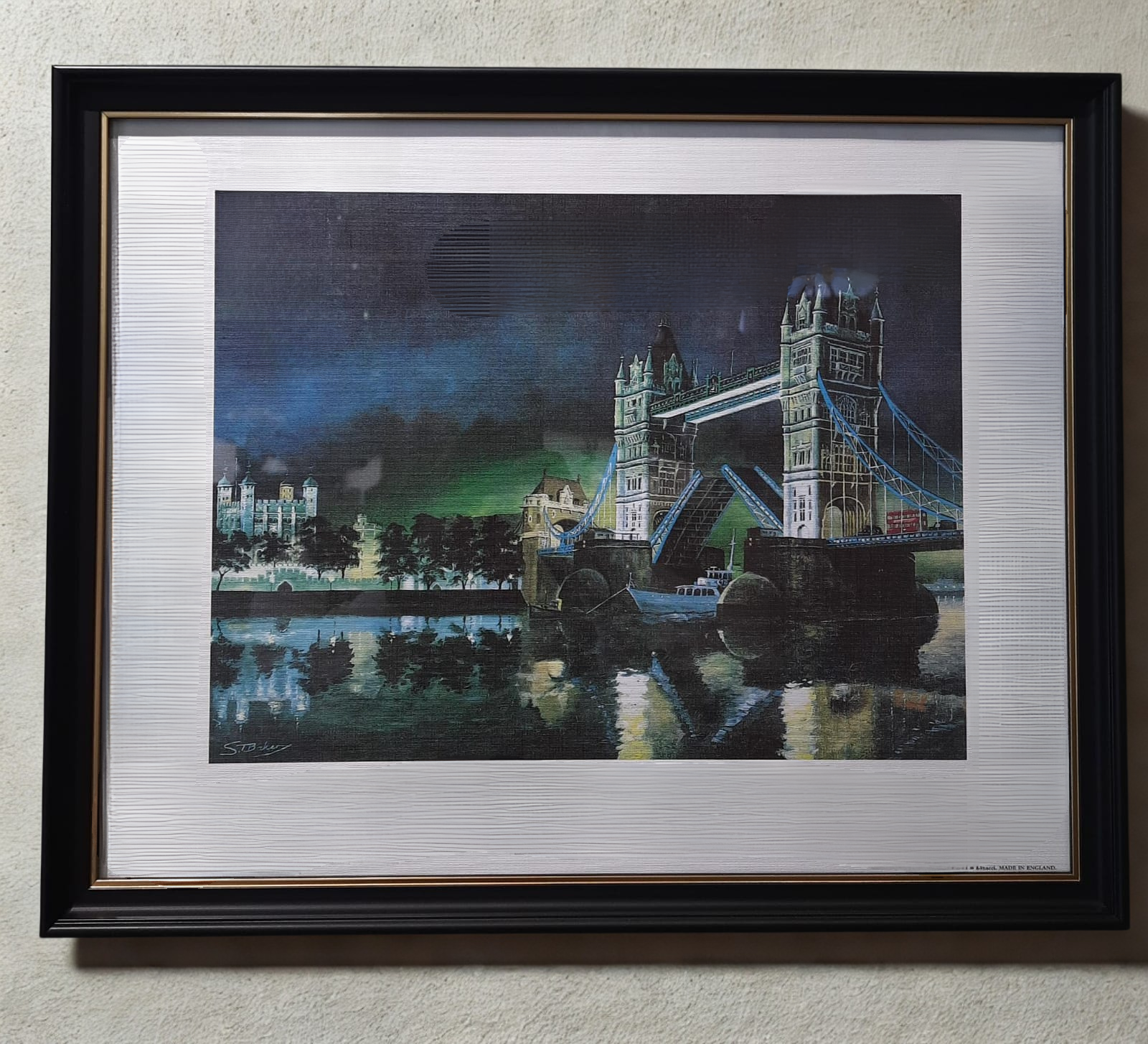 “London – Tower Bridge by Night” Framed Wall Art