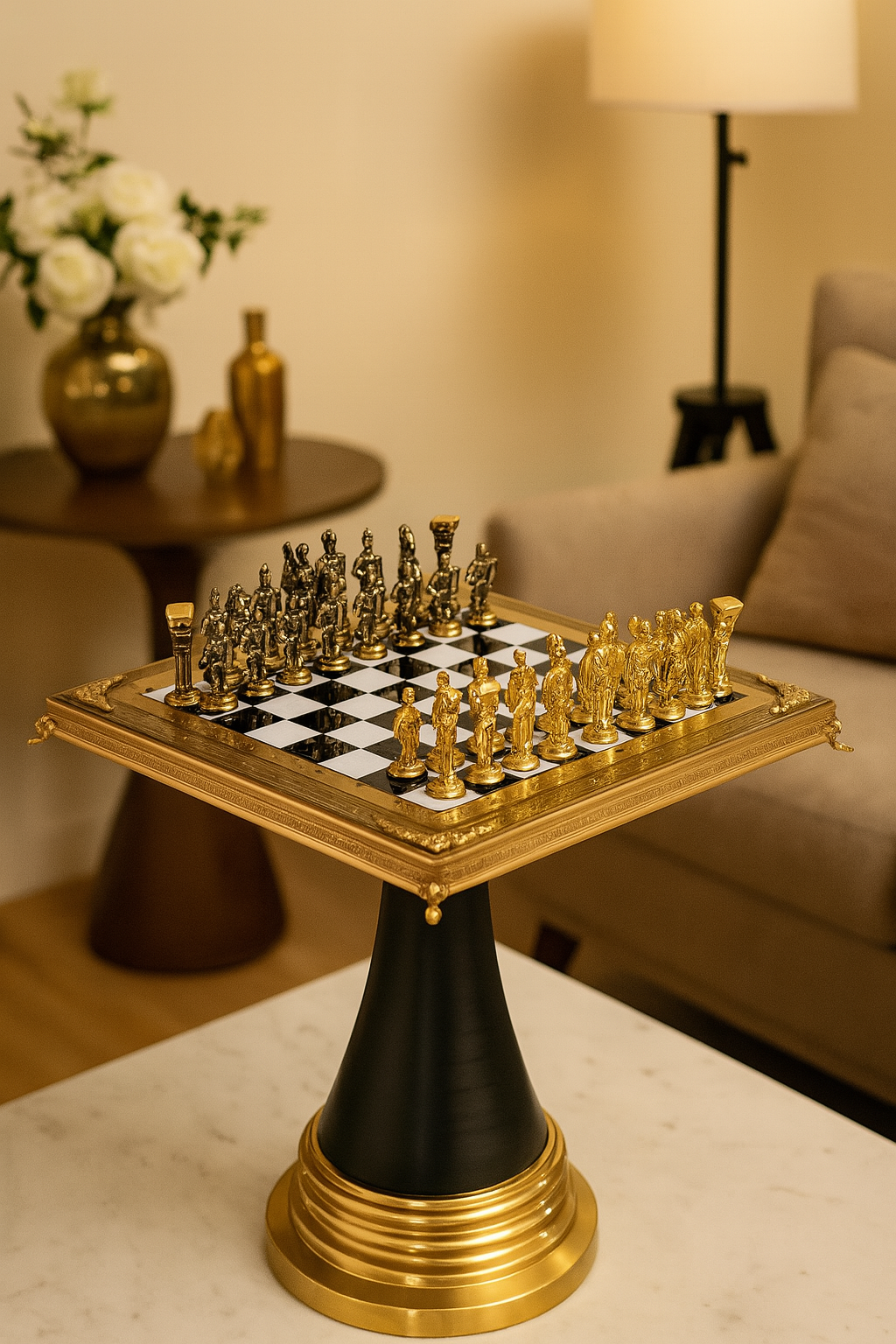 The Grandmaster's Throne Chess Table Set