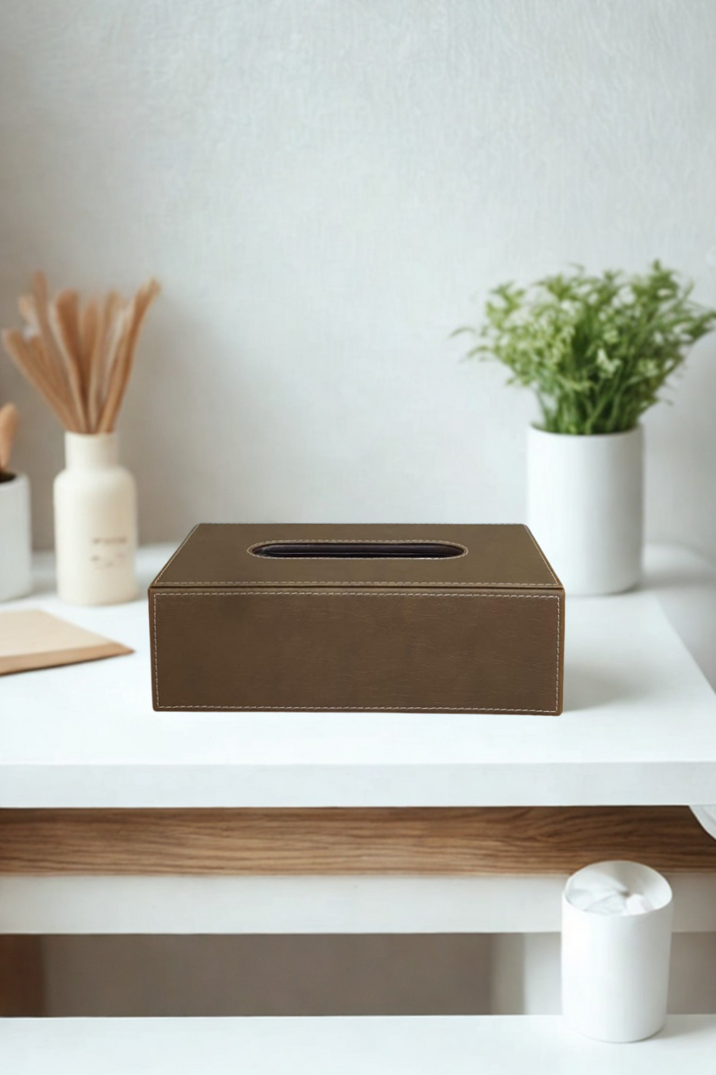 Balmoral Tissue Box — Olive Green