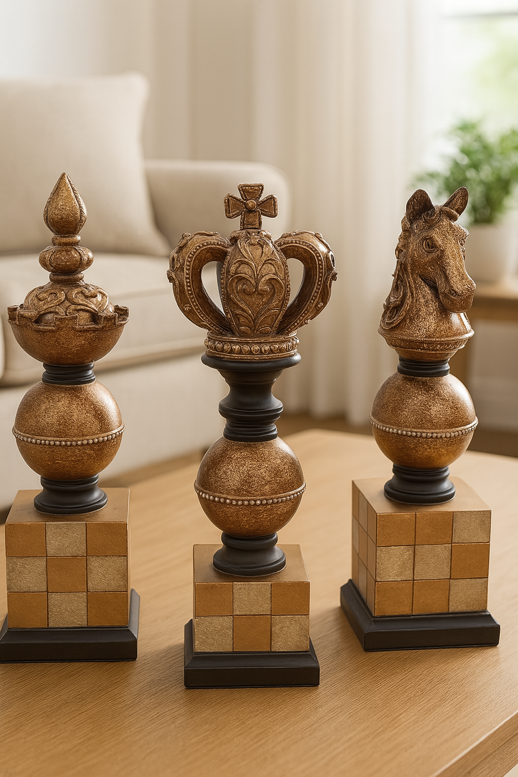 The Royal Gambit Finials (Set of 3)