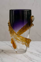 The Amethyst Wave Glass Vase
