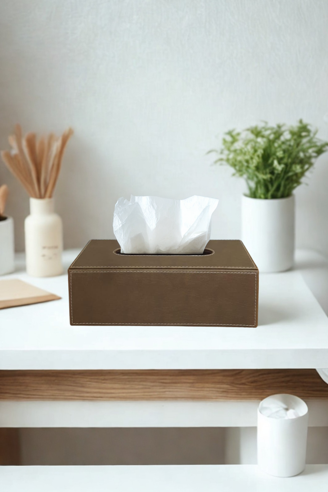 Balmoral Tissue Box — Olive Green