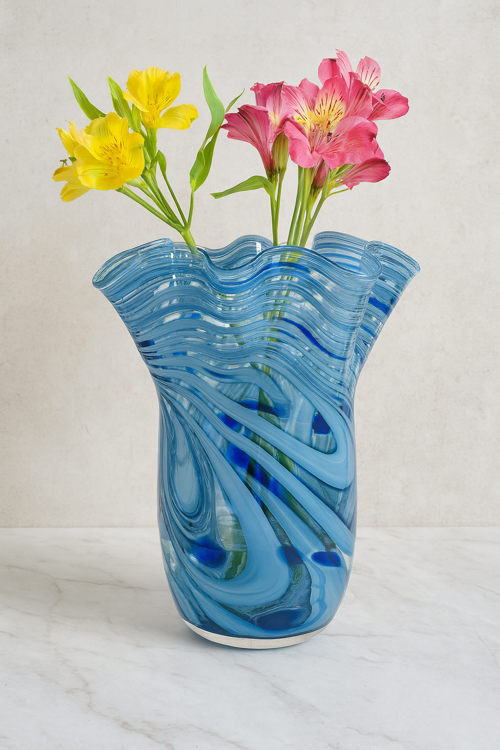 The Ocean Swirl Glass Vase