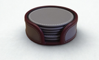 Oxford Leather Coasters – Set of 6
