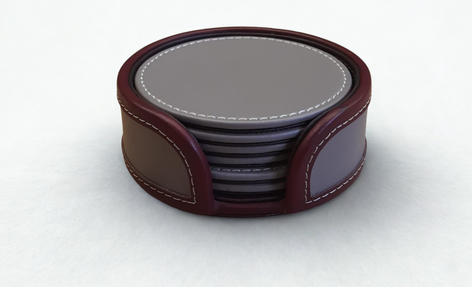 Oxford Leather Coasters – Set of 6