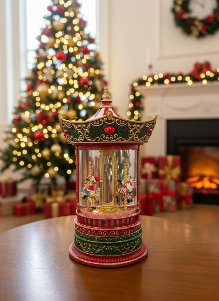 Santa’s Village Glitter Globe