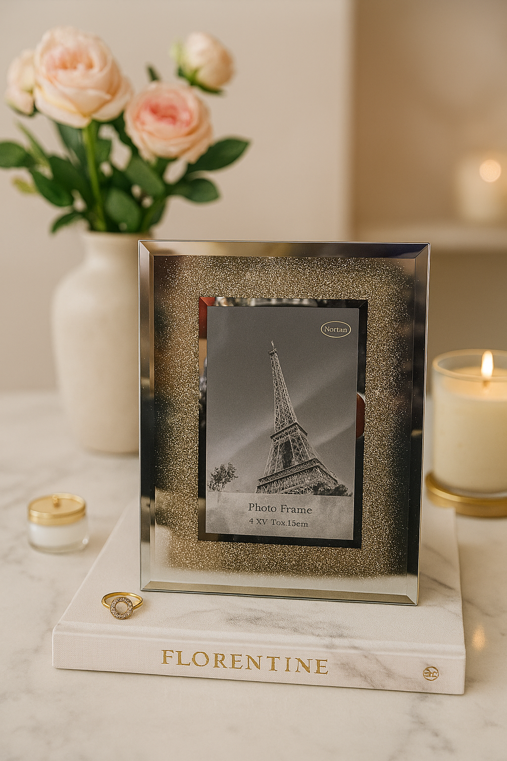 The Savoy Glitter Frame - Gold (4 X 6)