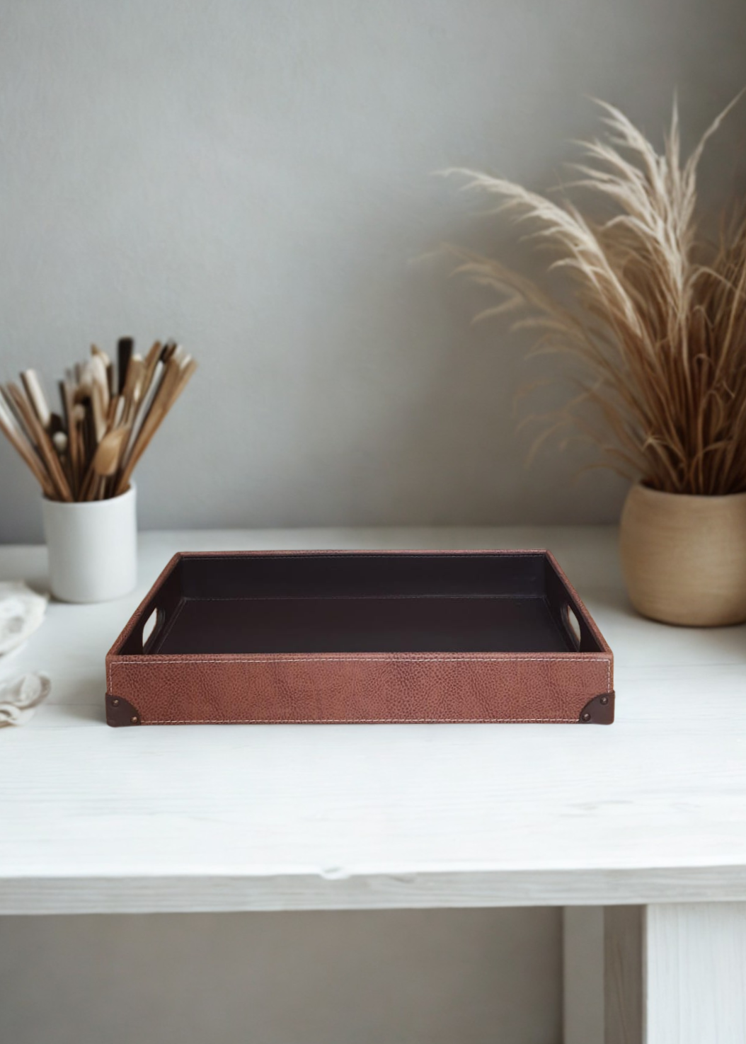 Regent’s Leather Coffee Tray - Large