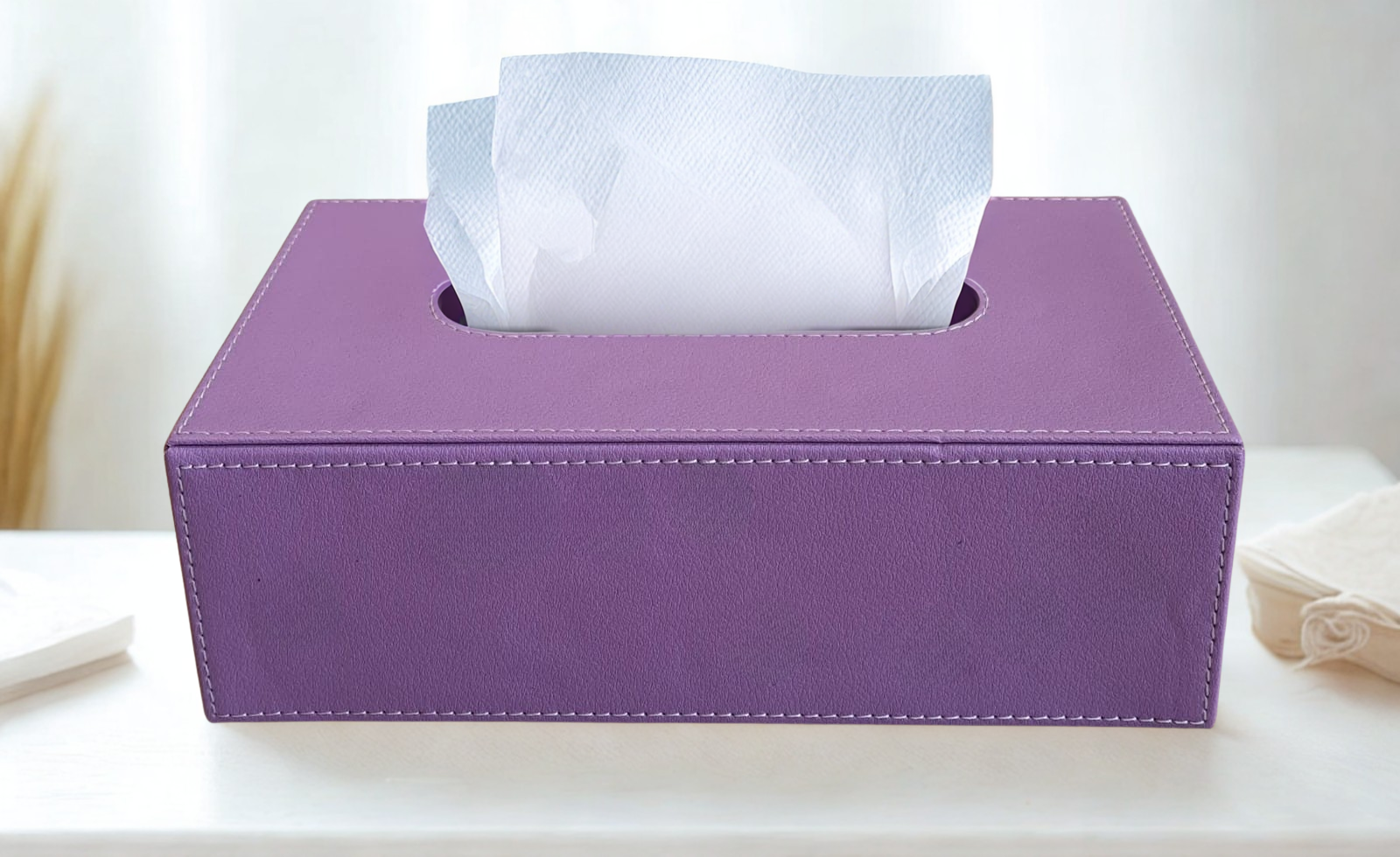Balmoral Tissue Box — Light Pink