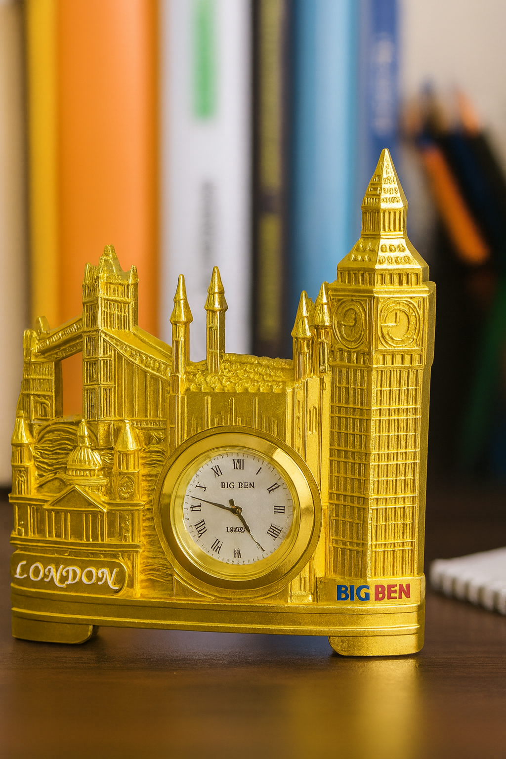 Golden London Landmark Clock