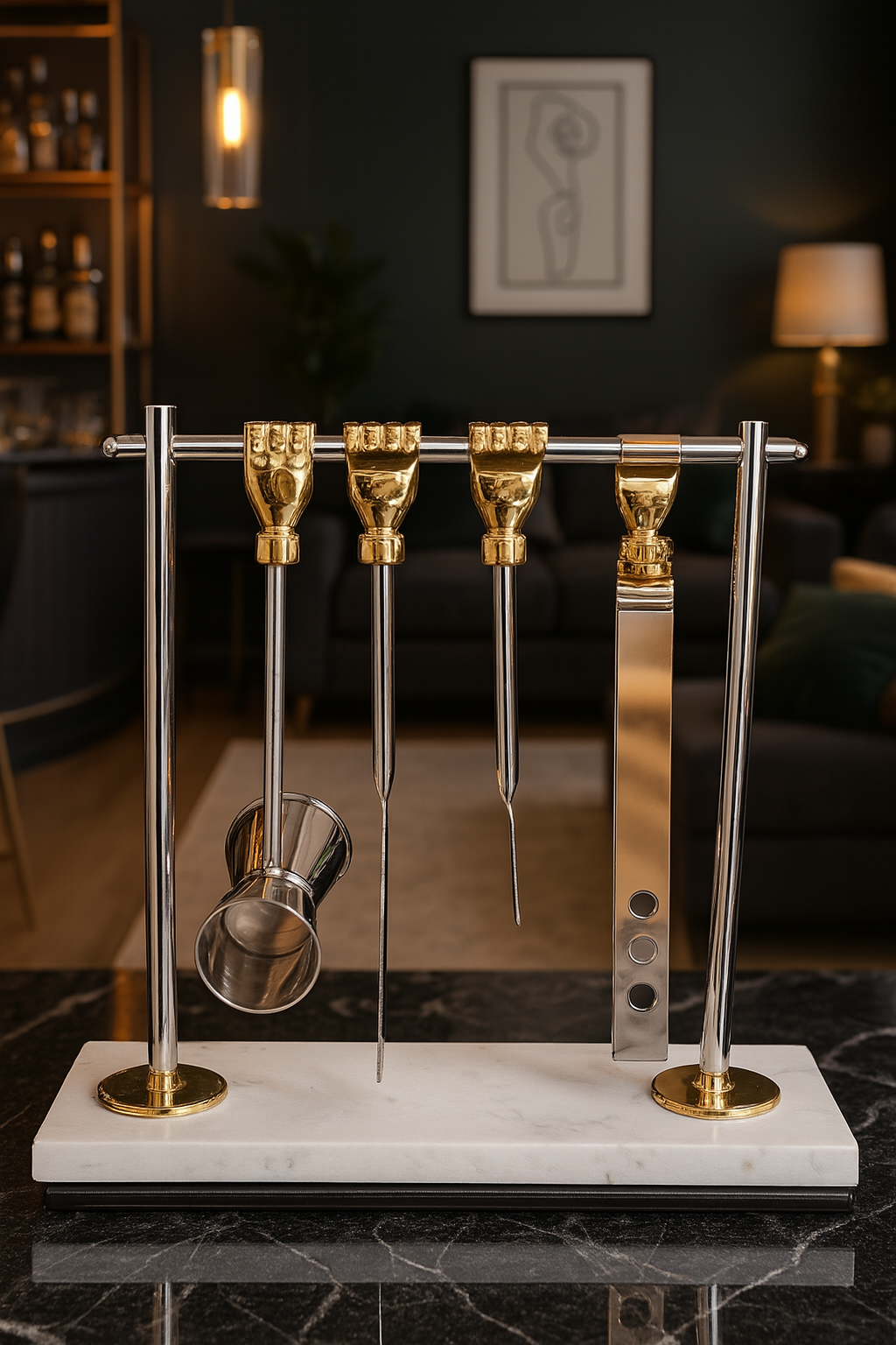 The Crown & Cocktail Bar Tool Set