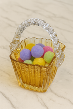 Mystic Basket Glass Vase – Golden Amber