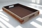 Ascot Saddle Strap Leather Tray - Medium