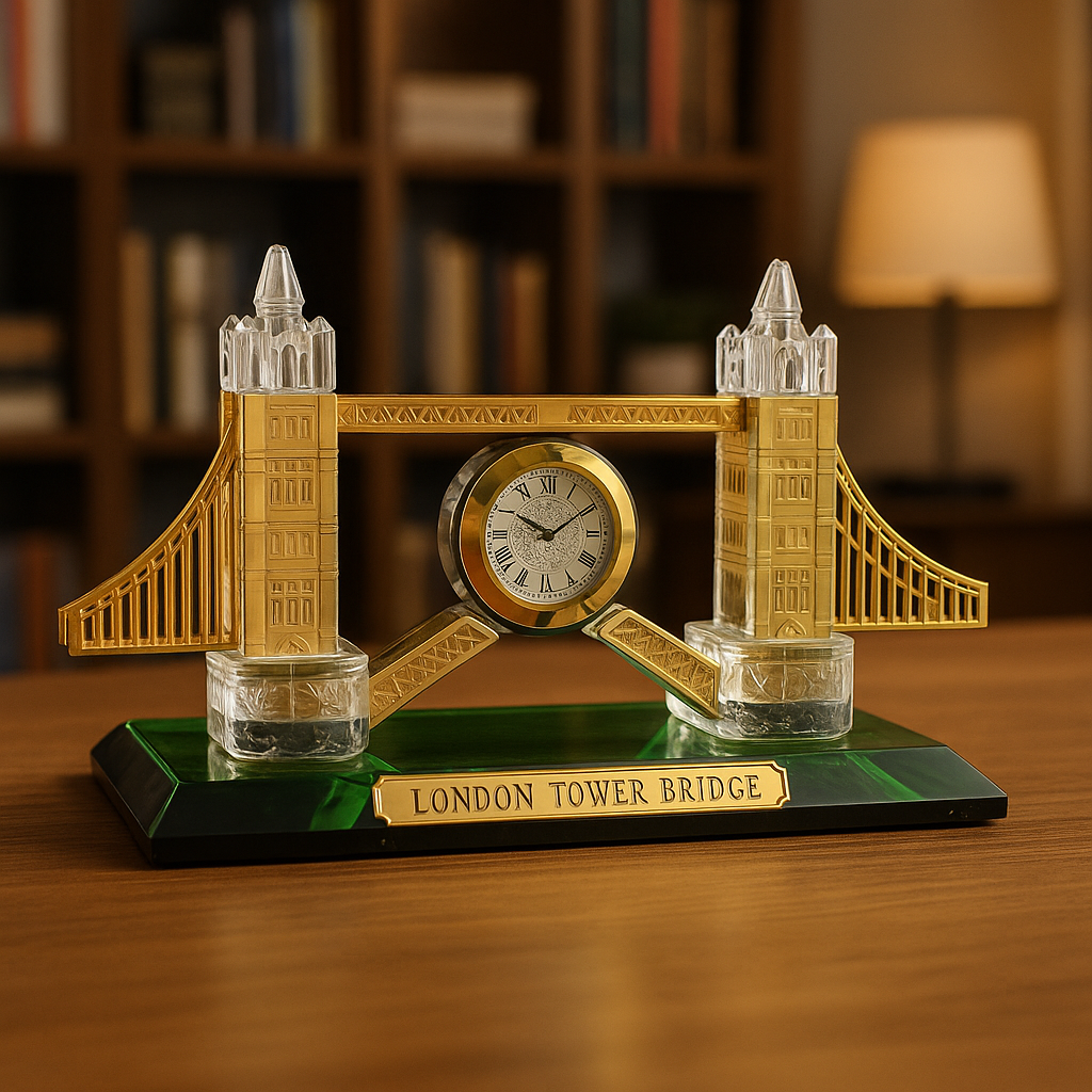 London Tower Bridge Clock Showpiece