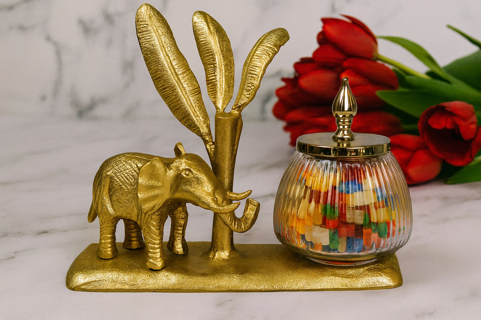 The Elephant Palm Candy Jar Set - Medium