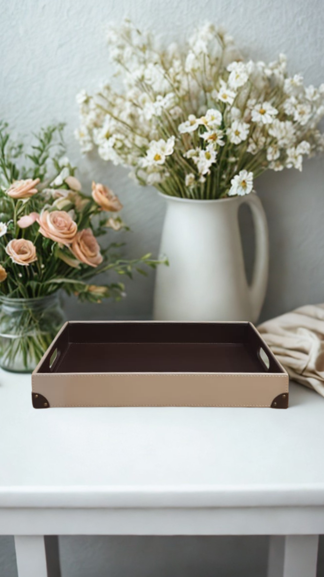 Soho Luxe Leather Serving Tray - Large
