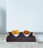 Windsor Ostrich Faux Leather Tray - Large