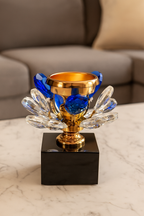 Shimmering Bloom Candle Stand - Blue