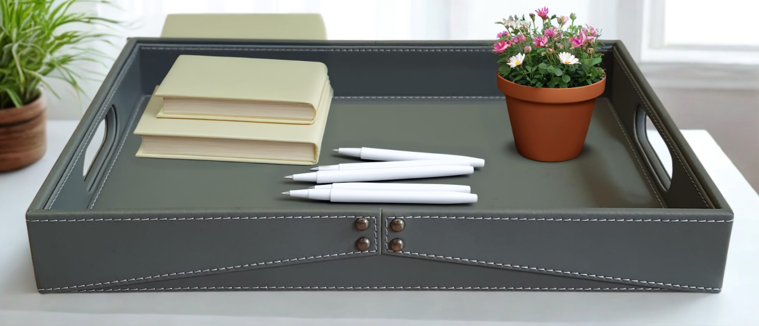 Chelsea Grace Leather Multi-purpose Tray - Large