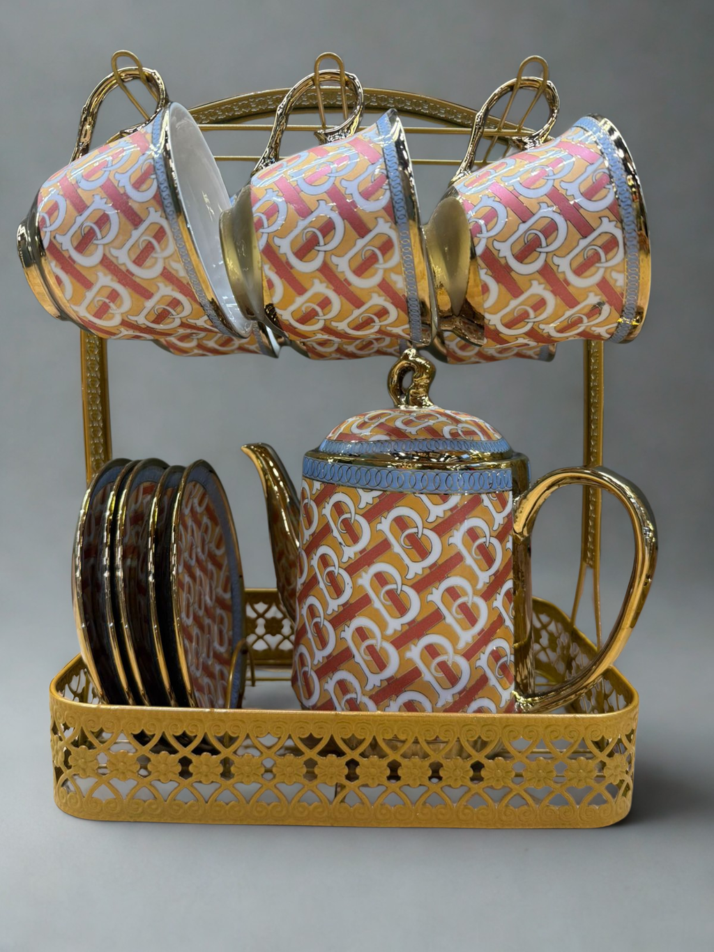 Royal Regalia Tea Set - Red