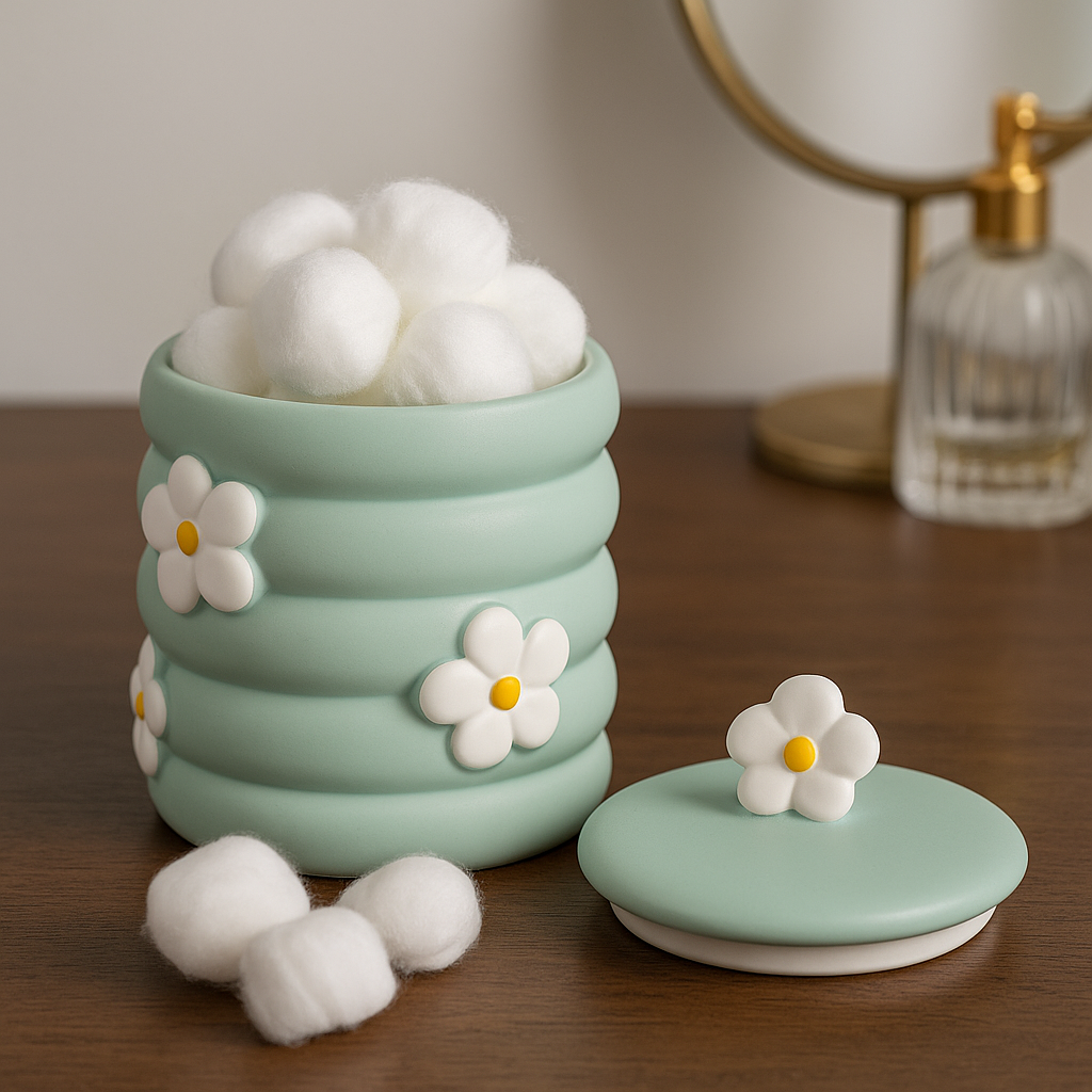 Daisy Bloom Storage Jar