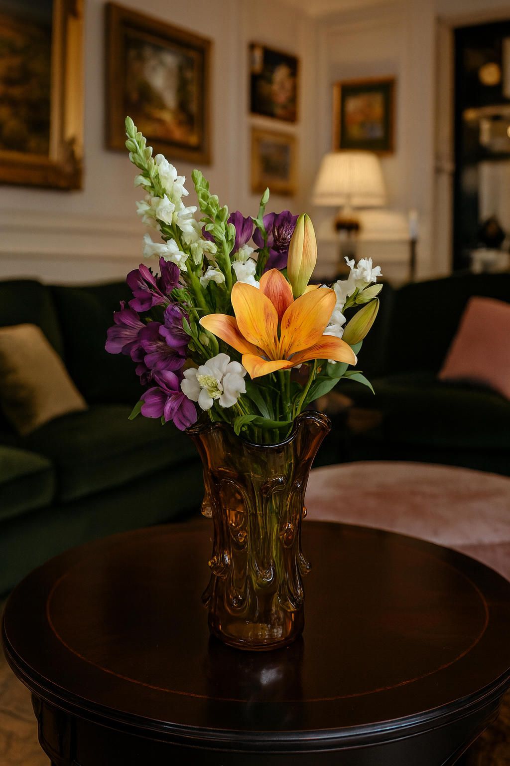 The Twilight Horizon Glass Vase - Amber