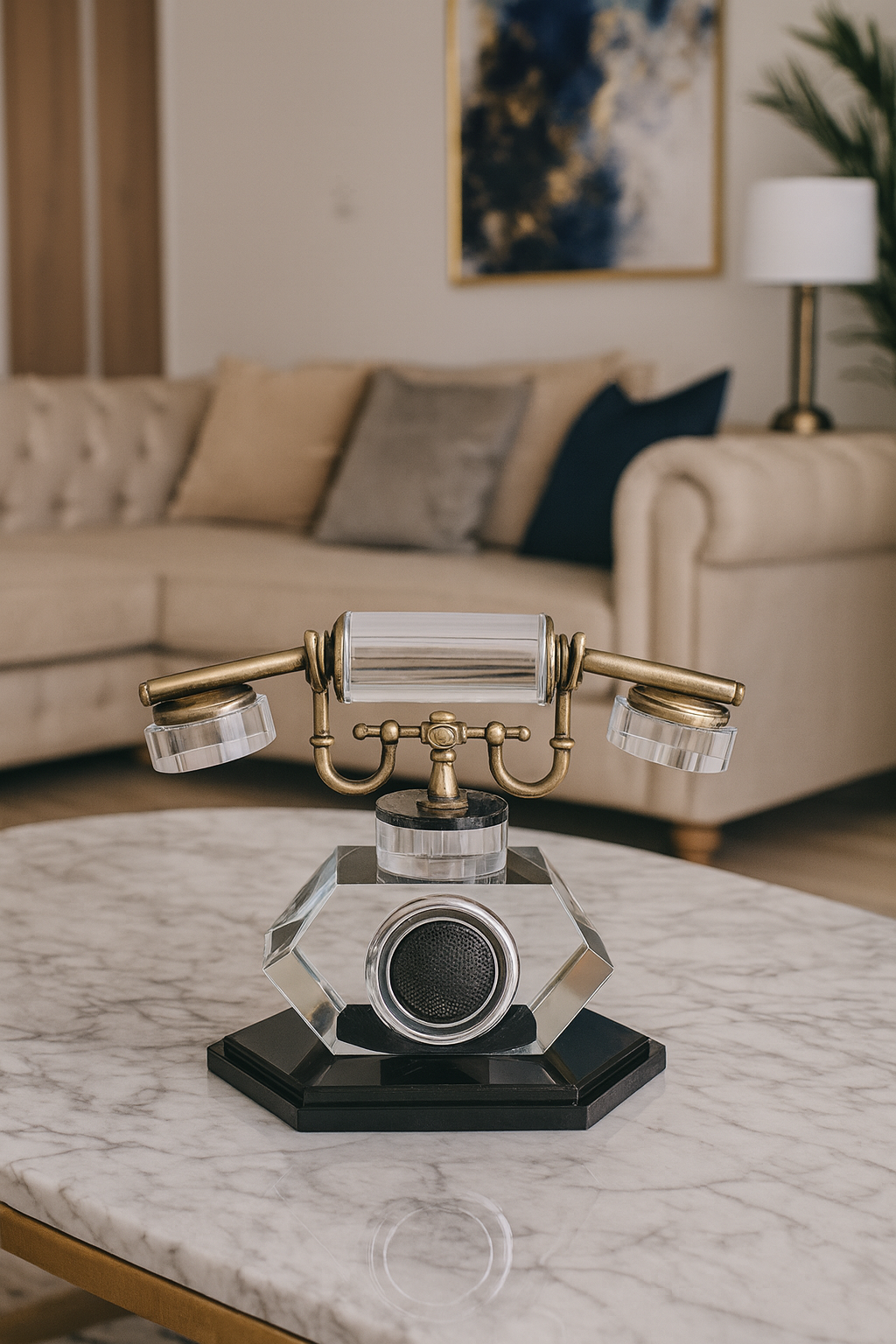 Gilded Era Crystal Telephone