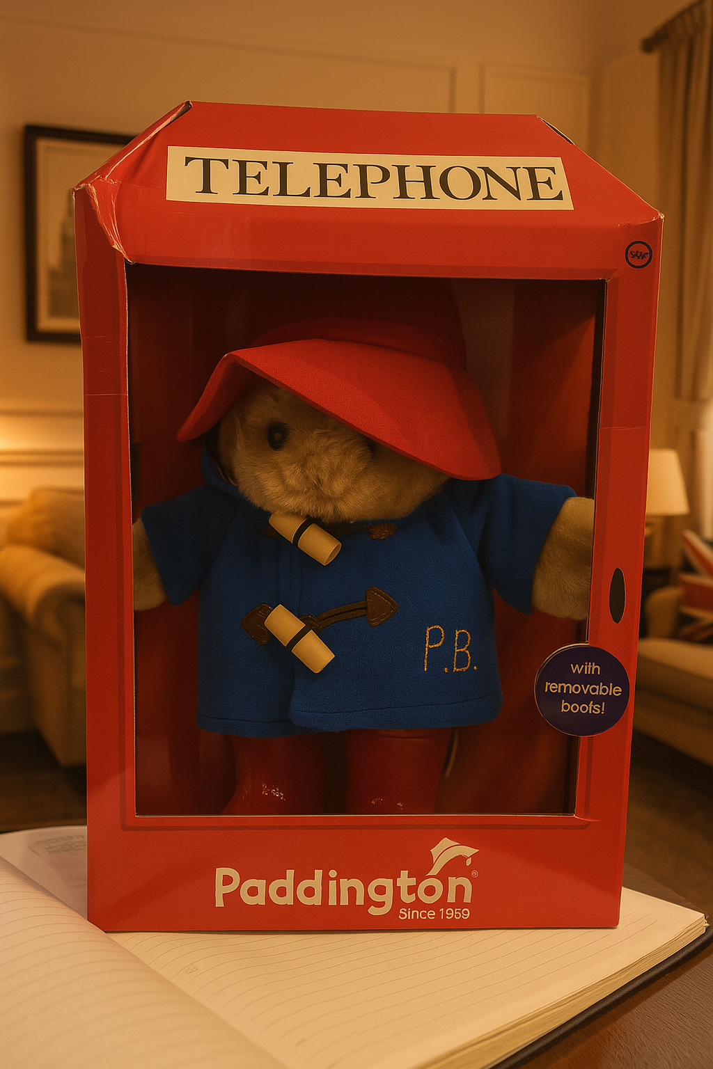 Paddington Bear in the Phone Booth