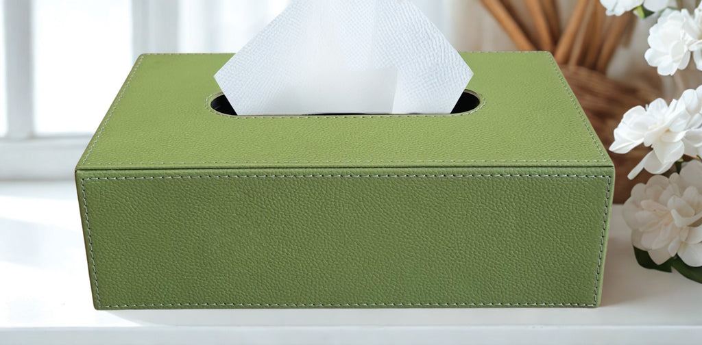Balmoral Tissue Box — Light Green