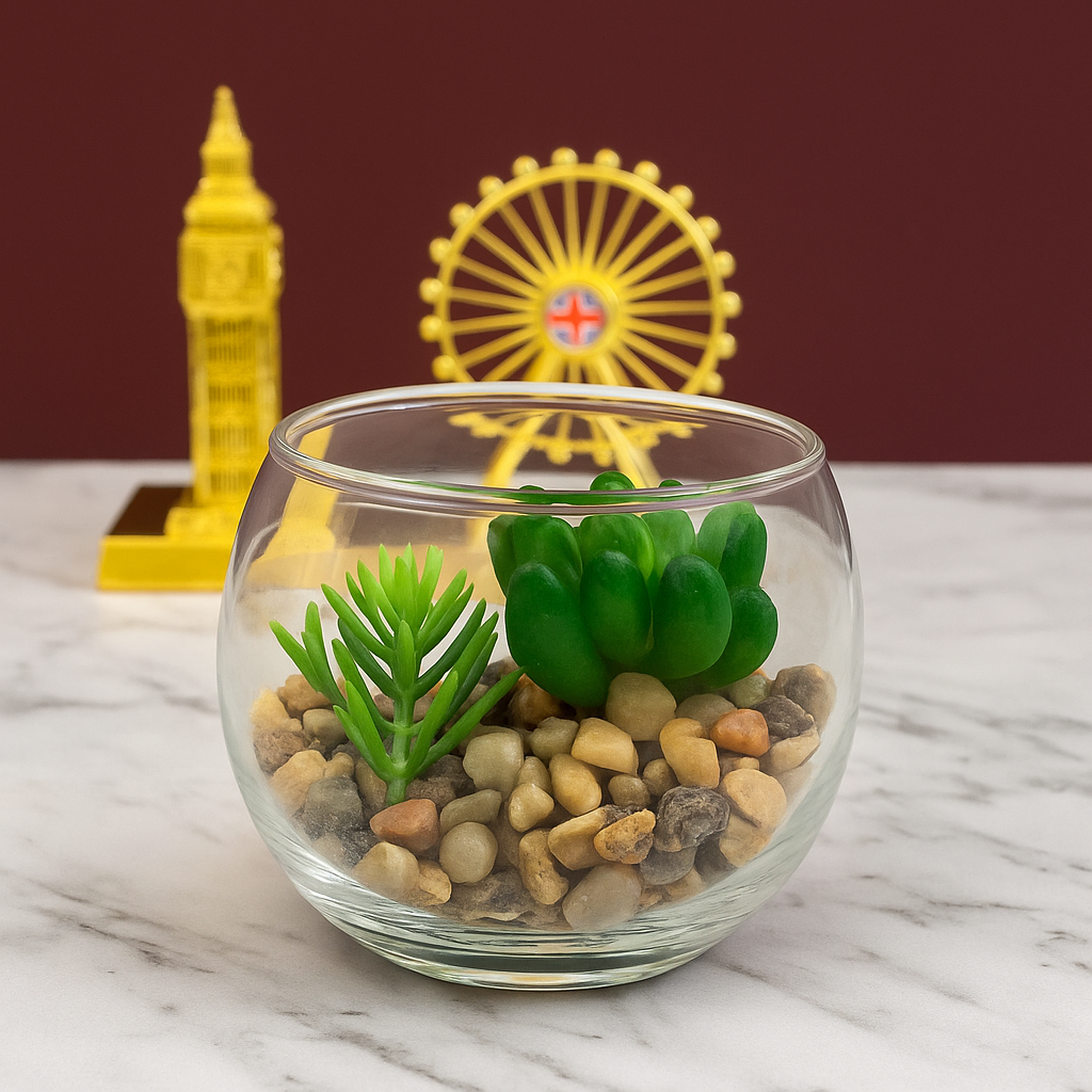 Glass Globe Succulent Terrarium