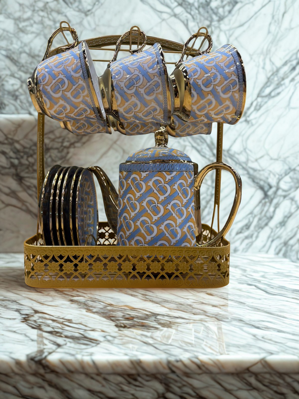 Royal Regalia Tea Set - Blue