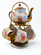 Golden Blossom Tea Set - Blue
